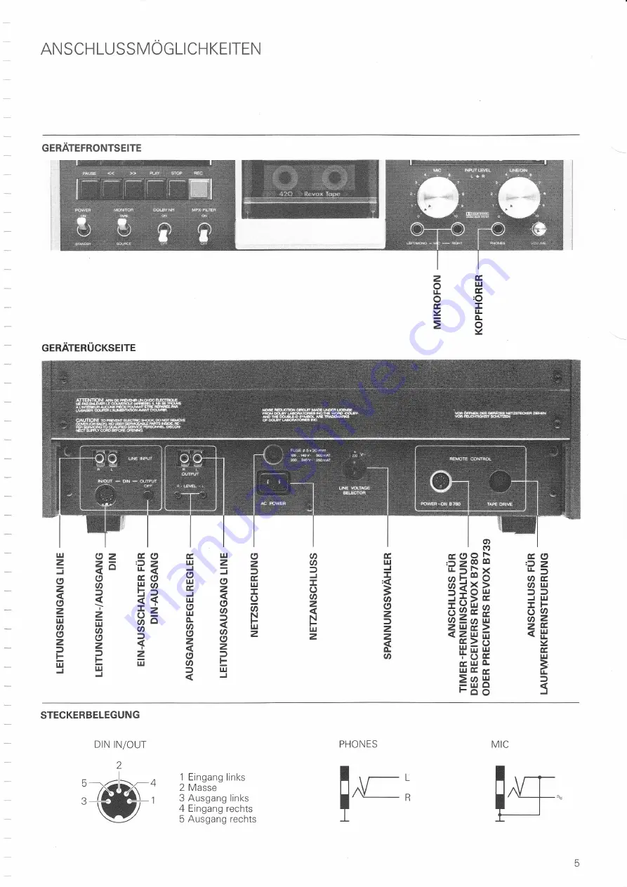 STUDER REVOX B71O Скачать руководство пользователя страница 9