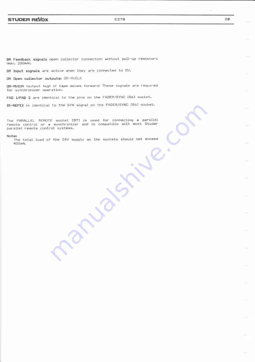 STUDER REVOX C278 Operating Instructions Manual Download Page 59