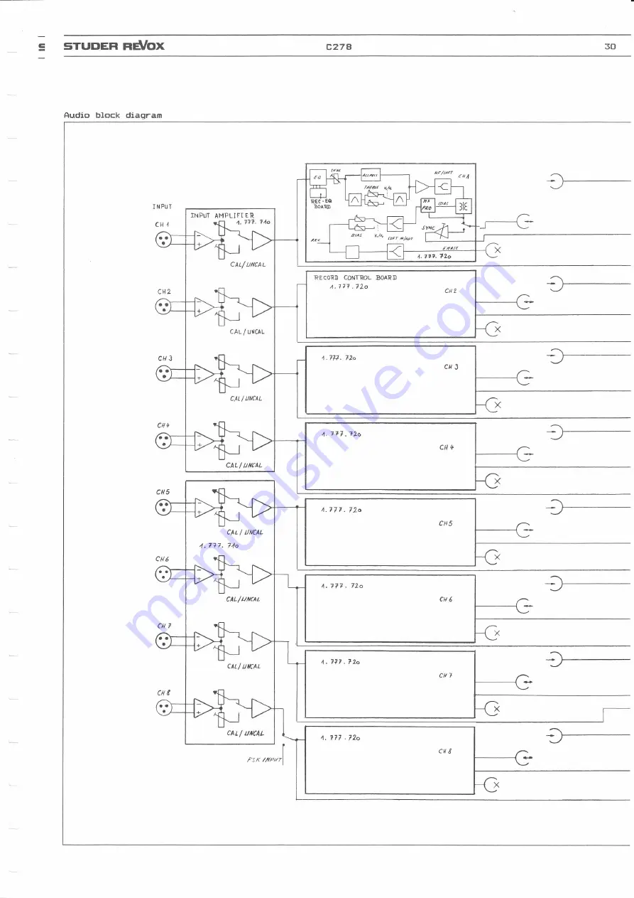 STUDER REVOX C278 Operating Instructions Manual Download Page 70