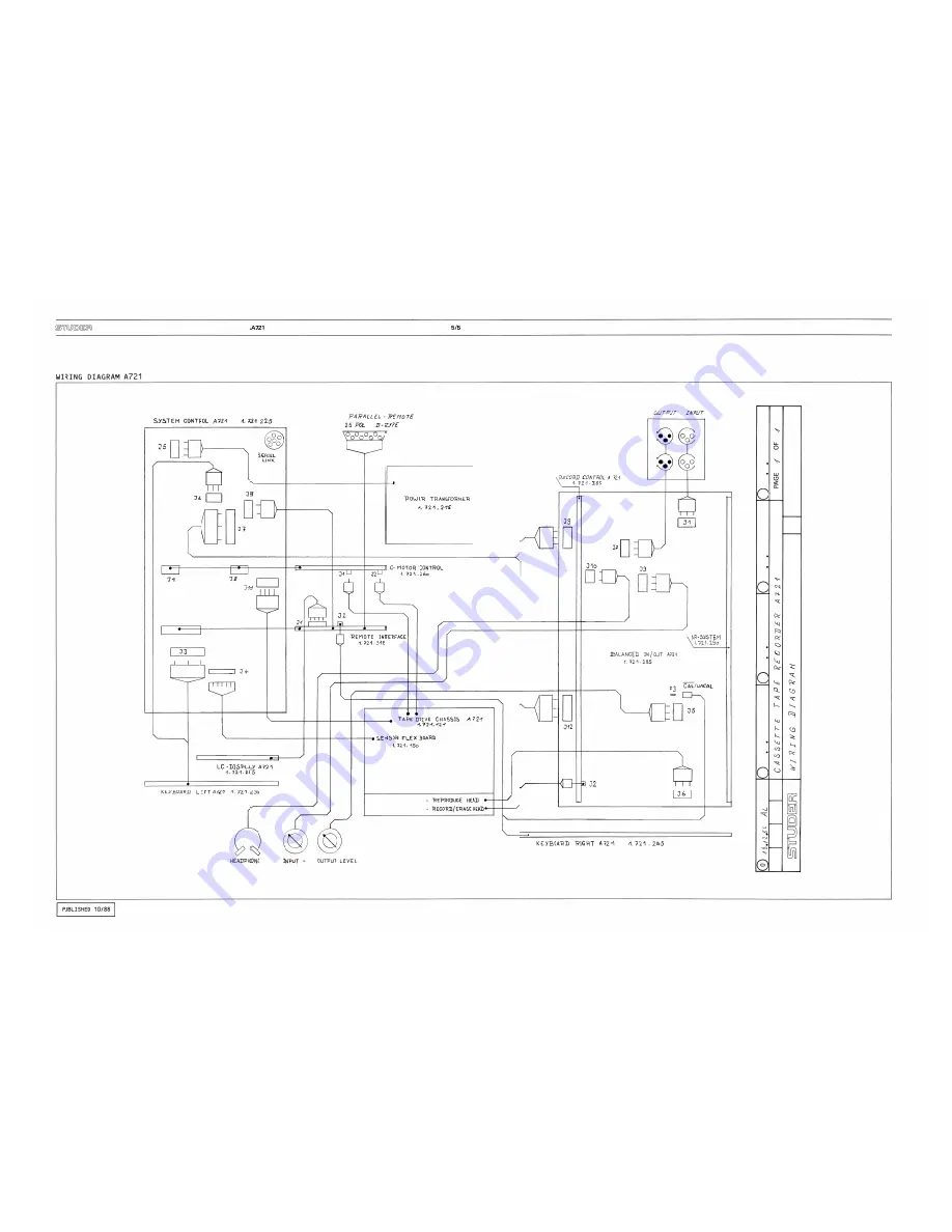 Studer A721 Operating And Service Instructions Download Page 91