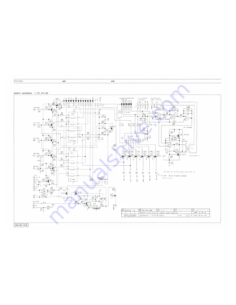 Studer A721 Operating And Service Instructions Download Page 117