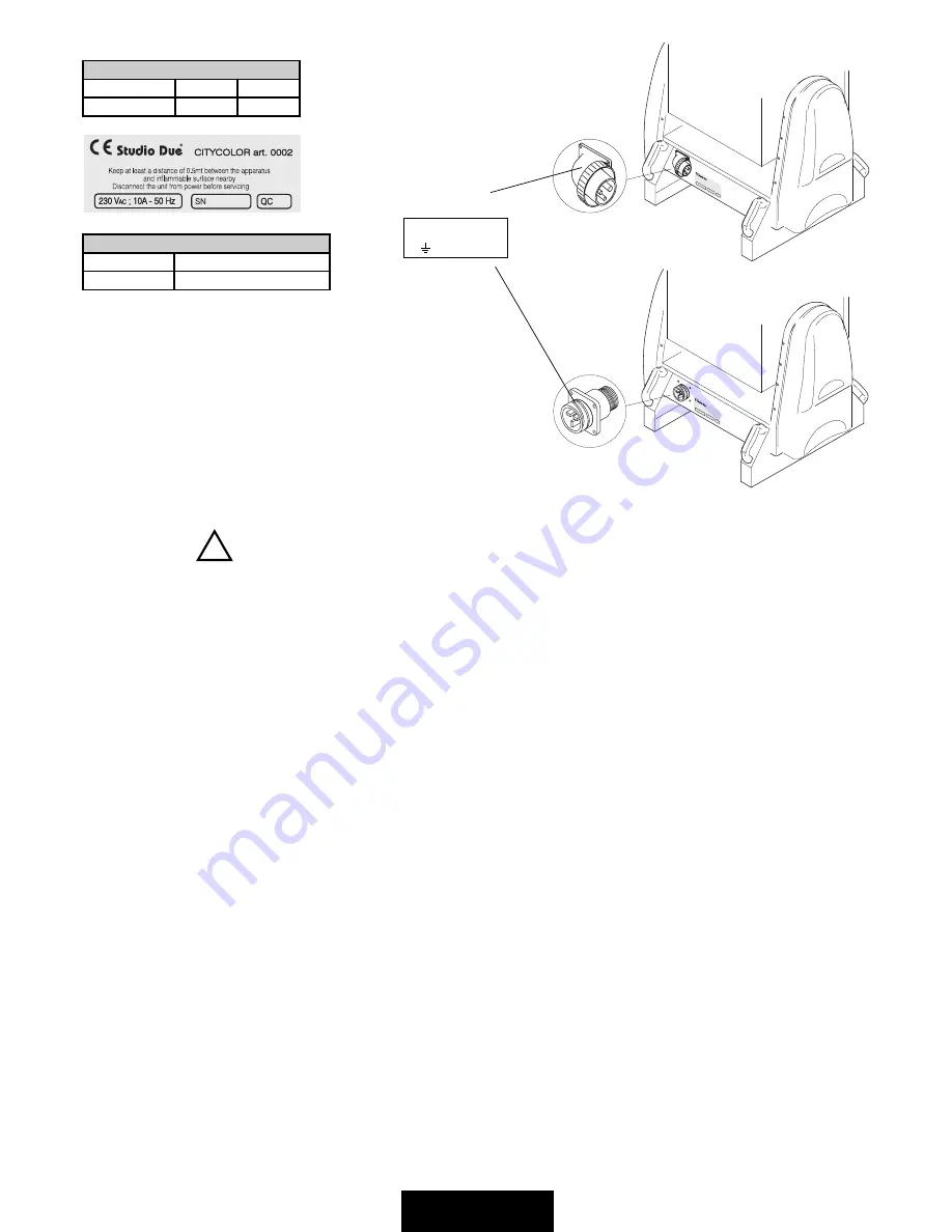 STUDIO DUE CITYCOLOR 2500 IP54 Скачать руководство пользователя страница 4