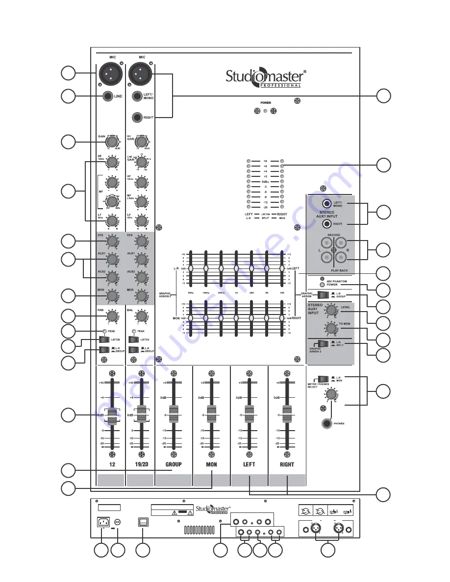 Studiomaster Platinum 12Fx Instruction Manual Download Page 16