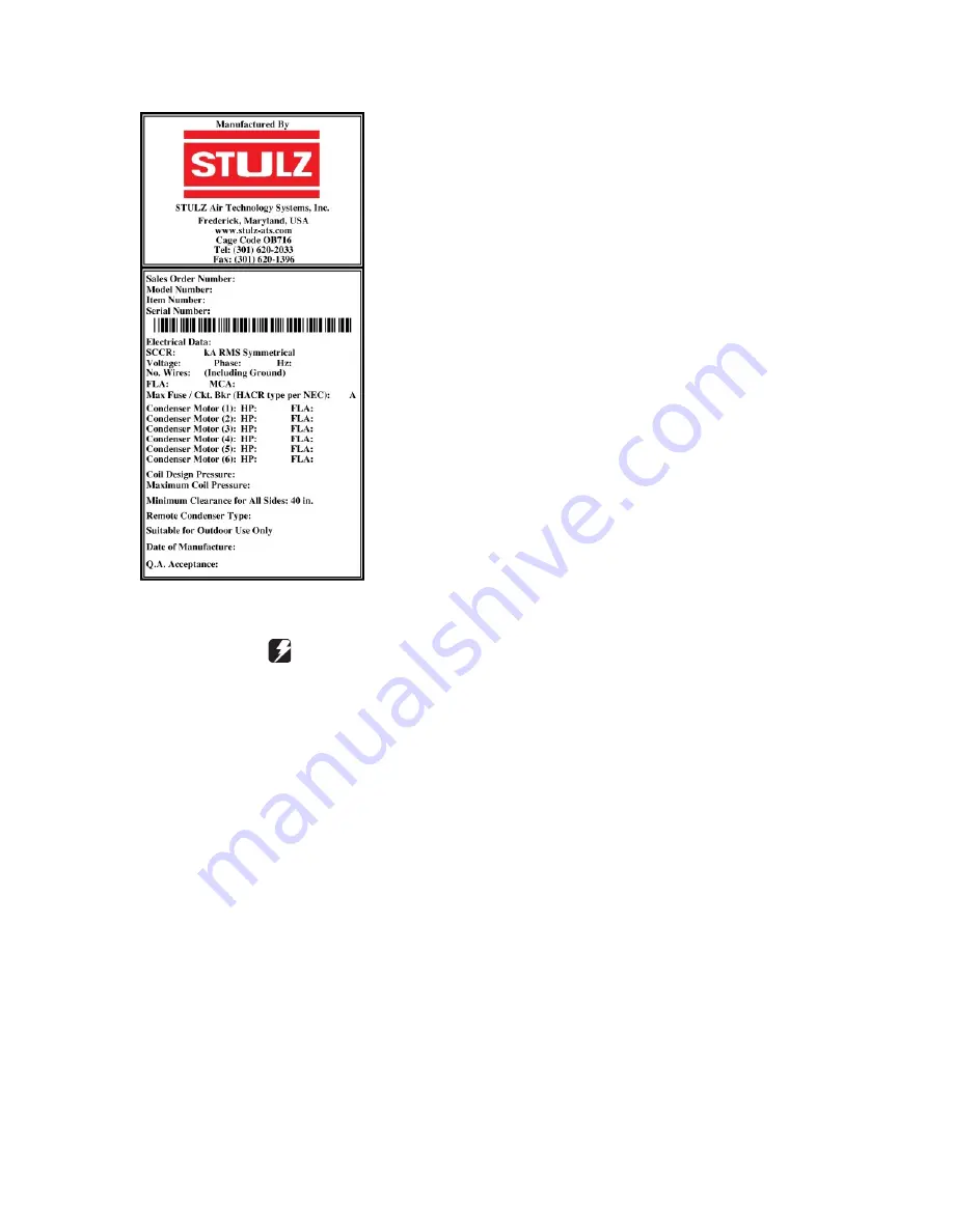 Stulz SCS Series Installation, Operation And Maintenance Manual Download Page 19