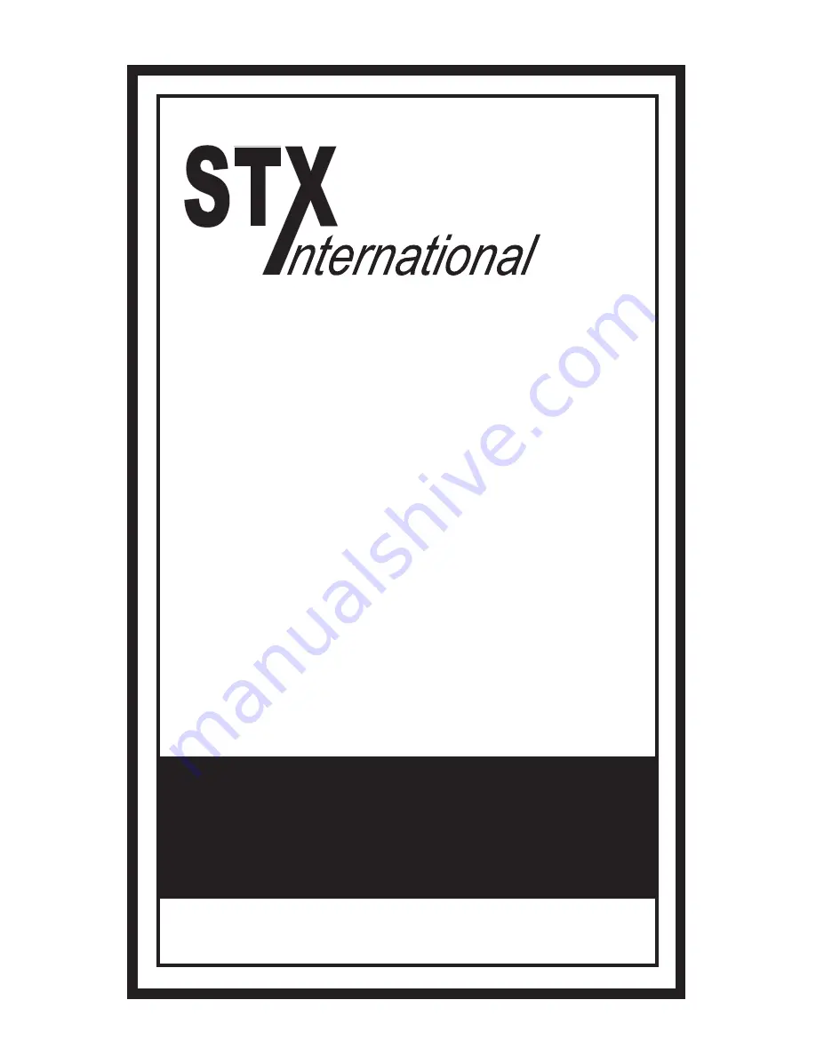 STX International STX-1400-TPF Instructions Manual Download Page 14