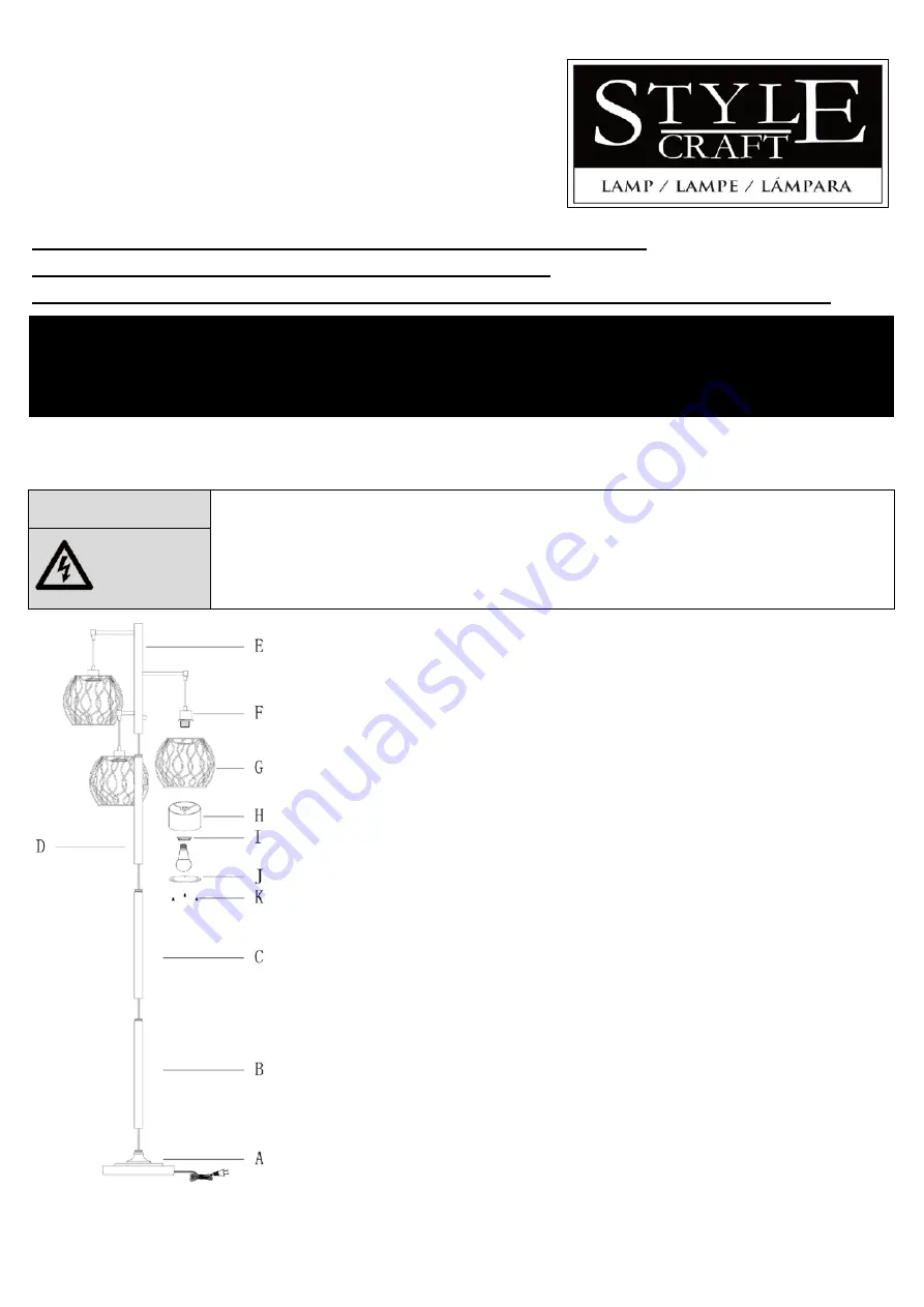 Style Craft MARIA 3 Assembly And Use Instructions Download Page 1