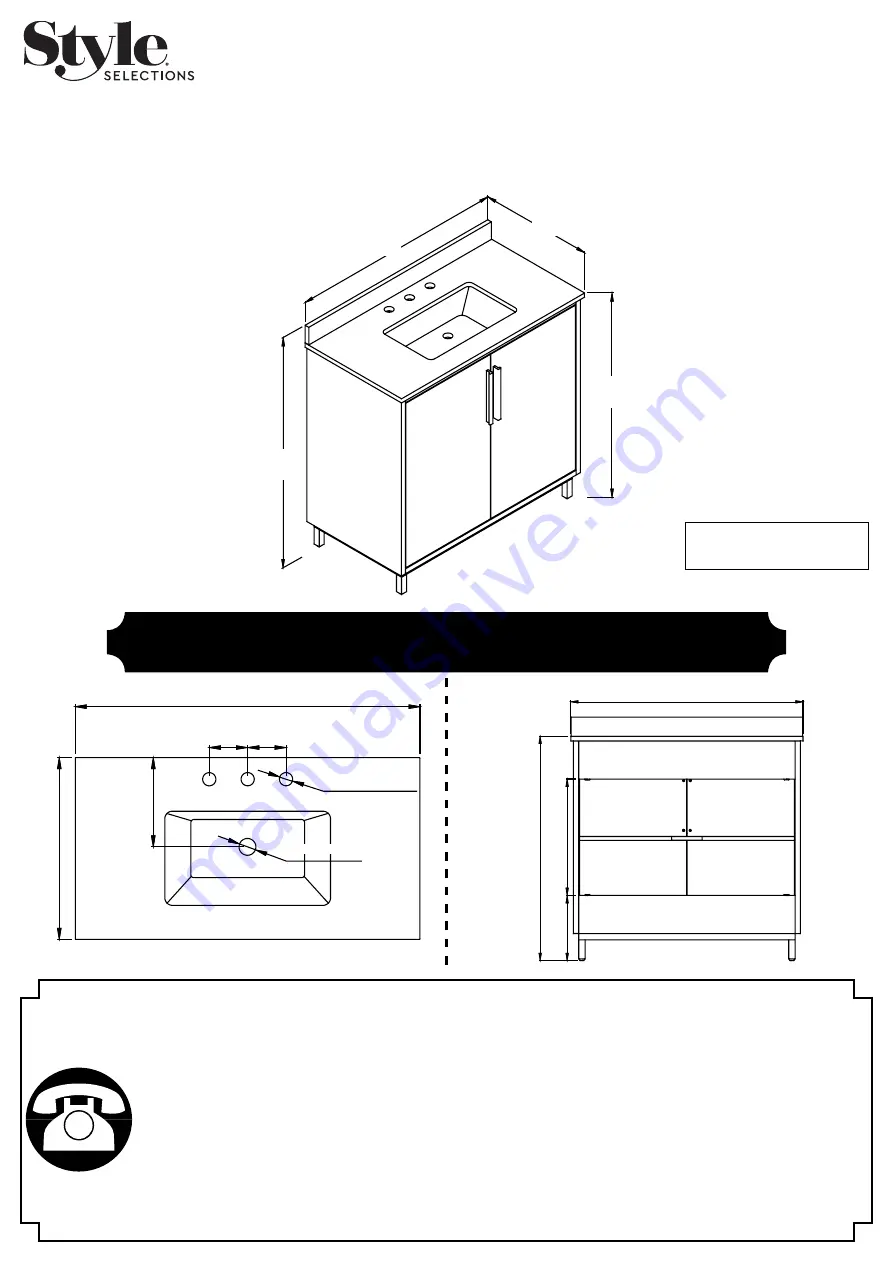 Style selections IRA 36ED Installation Manual Download Page 1