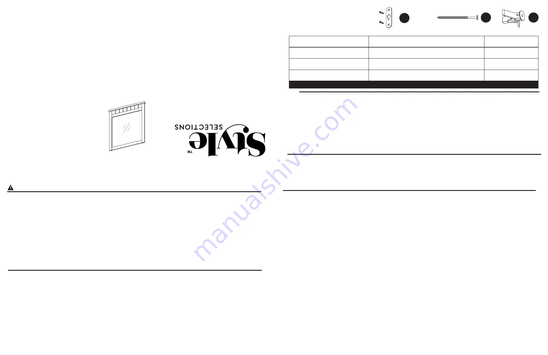 Style selections LWS26MW Quick Start Manual Download Page 1