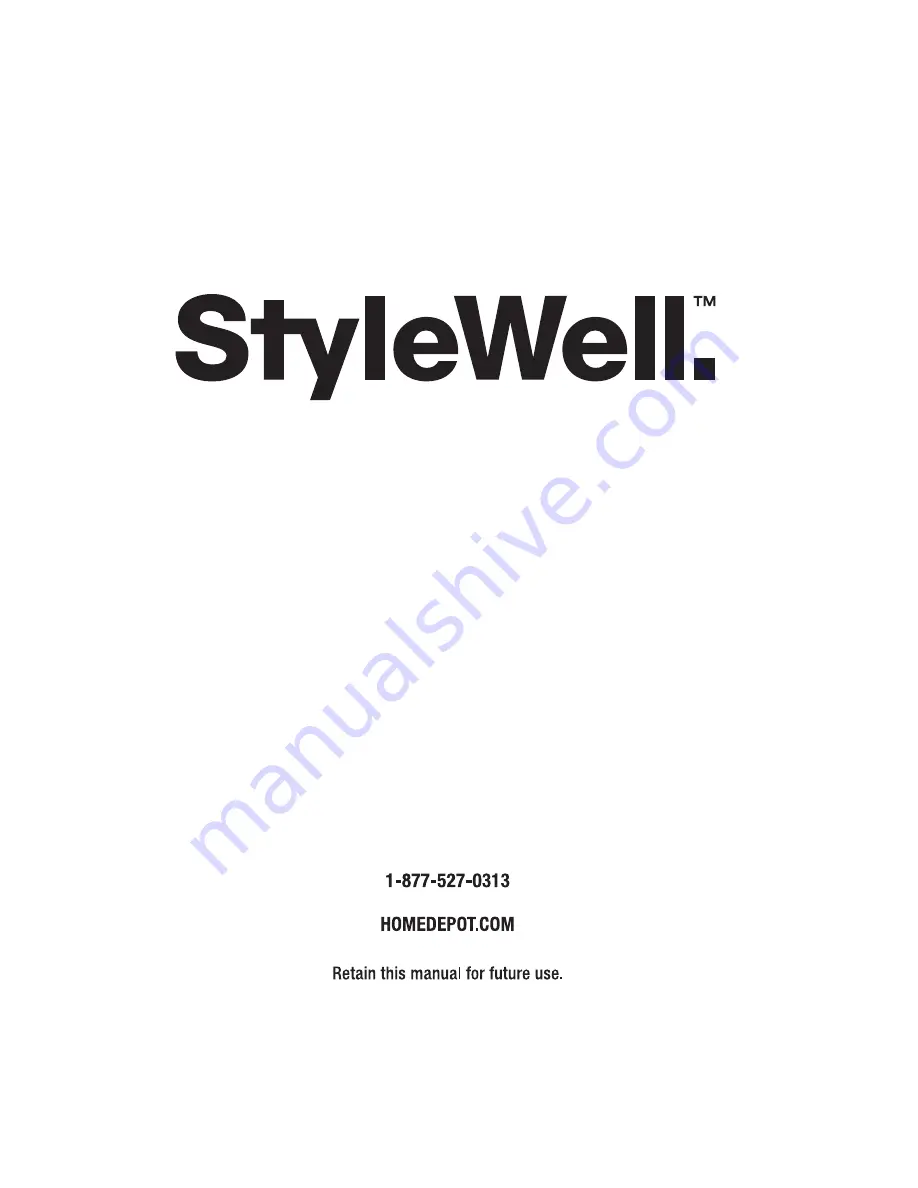 StyleWell TERRACE VIEW GC-8545B-SRP Use And Care Manual Download Page 12