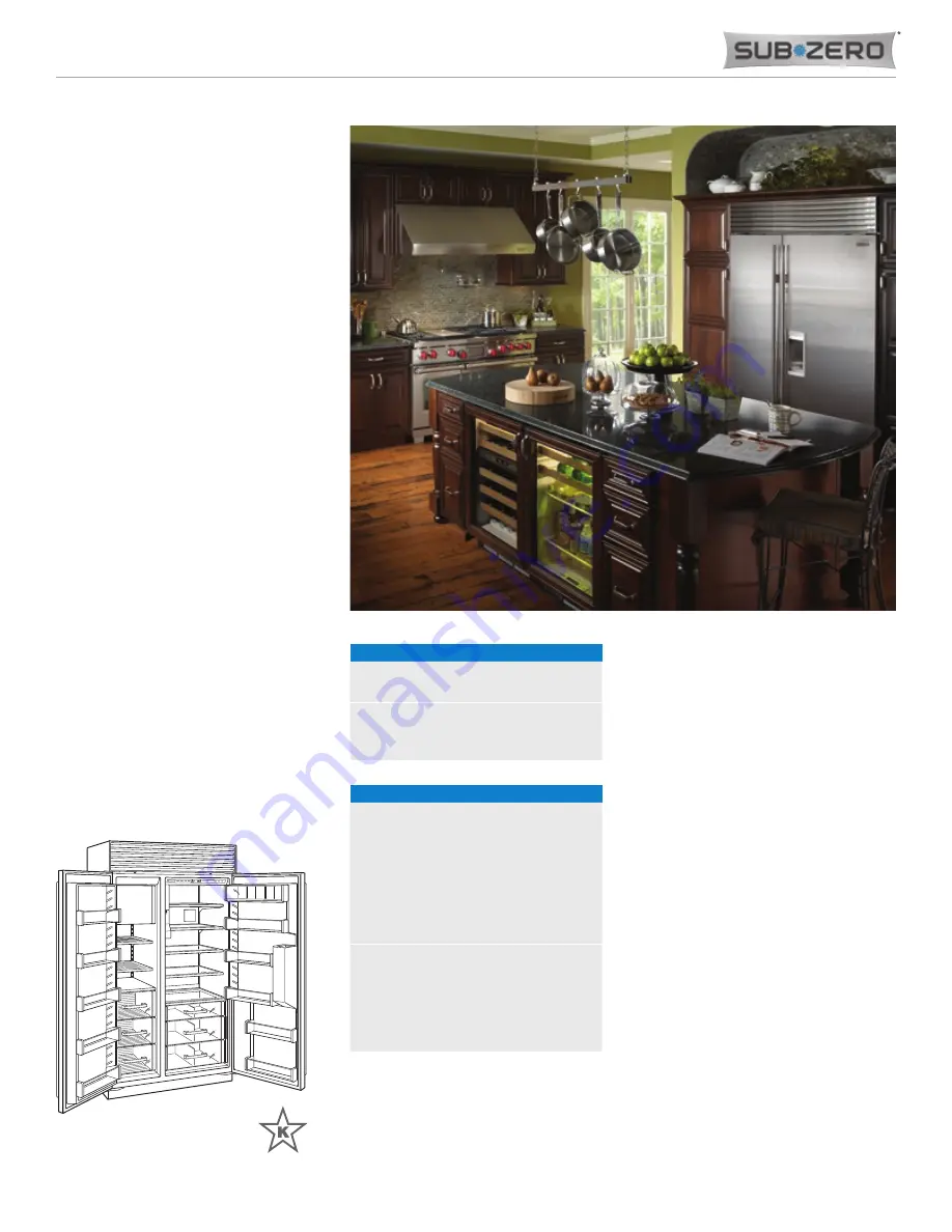 Sub-Zero BI-48S Specifications Download Page 1