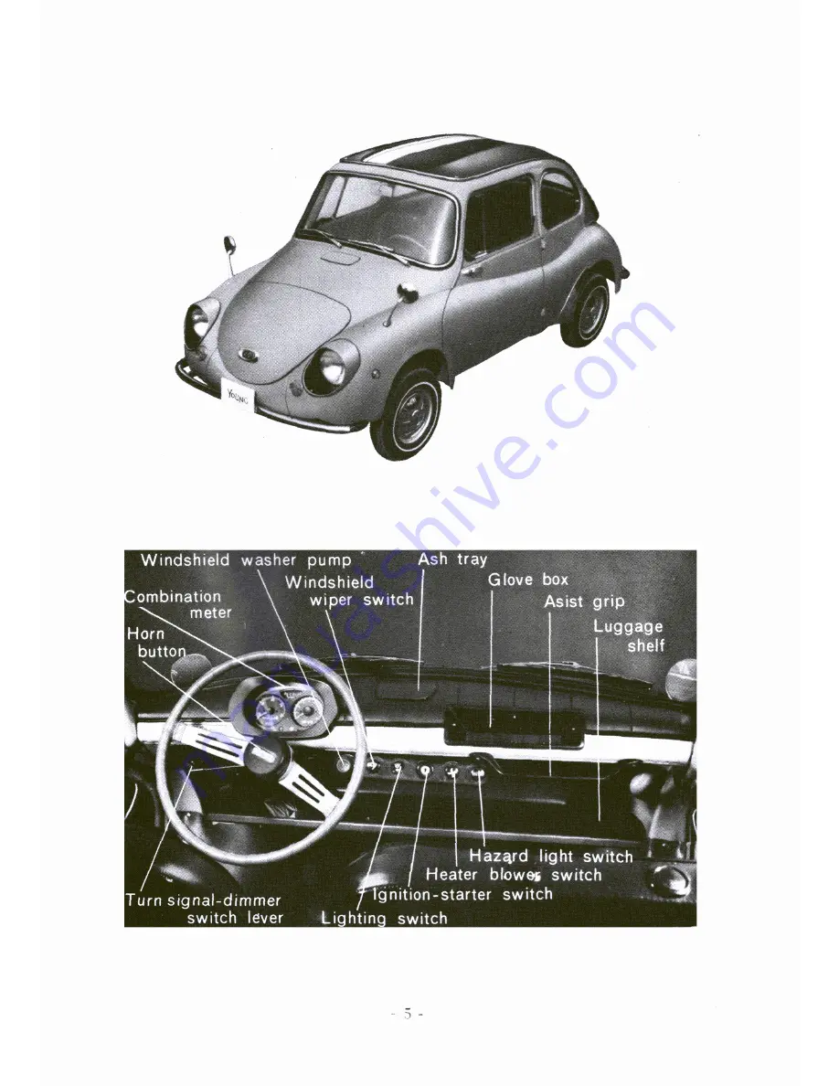 Subaru 360 YOUNG S Service Manual Download Page 9