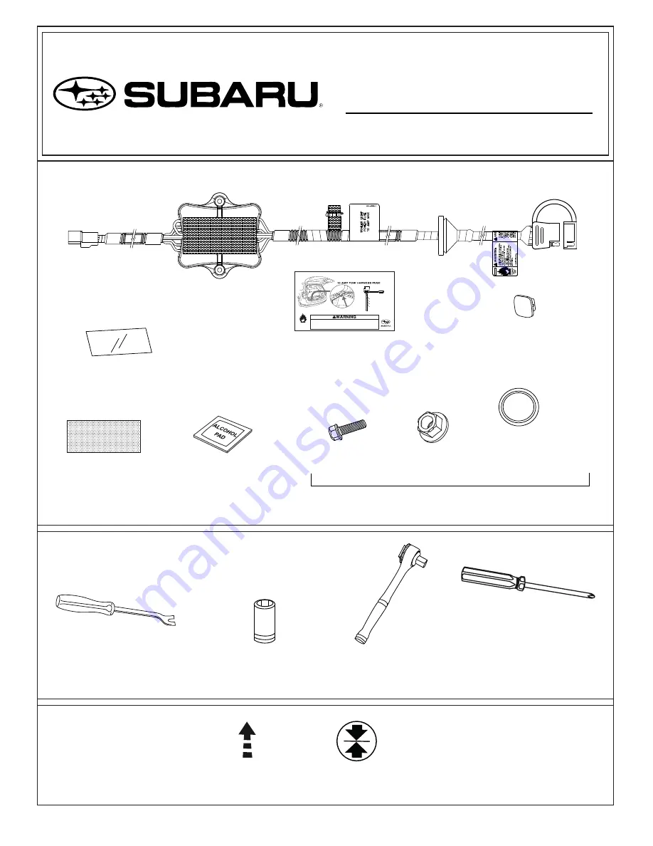 Subaru TRAILER HITCH HARNESS Скачать руководство пользователя страница 1