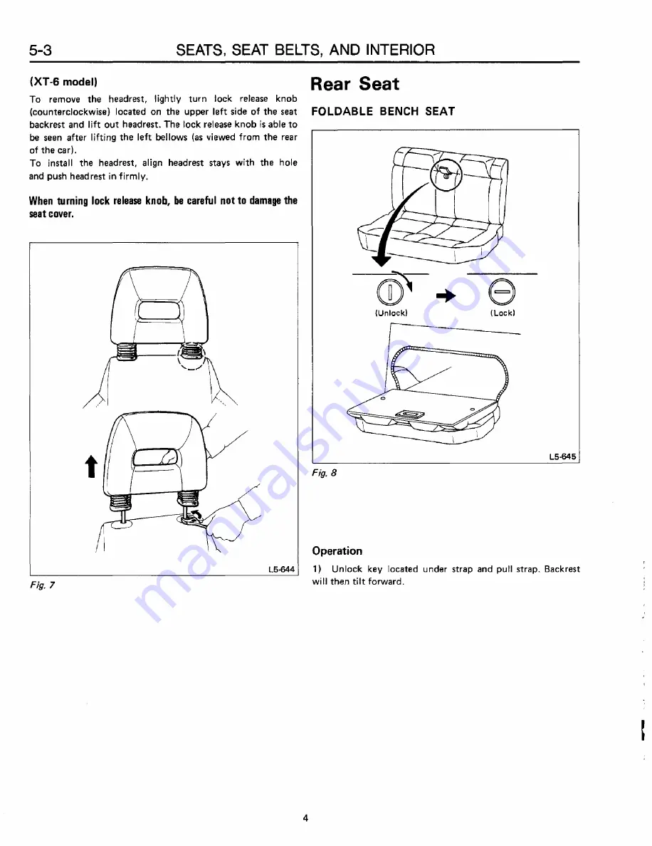 Subaru XT 1988 Скачать руководство пользователя страница 1146