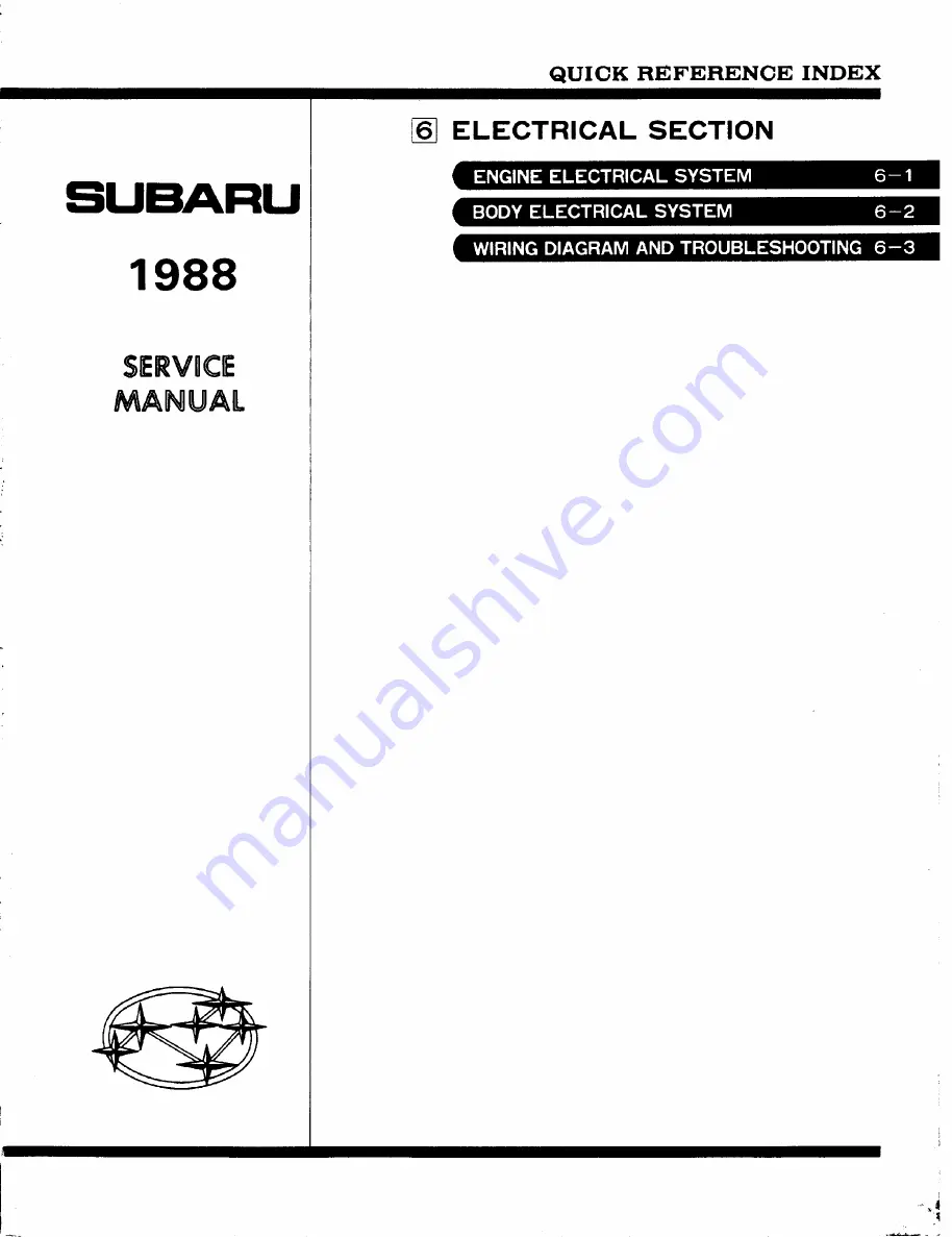 Subaru XT 1988 Service Manual Download Page 1179