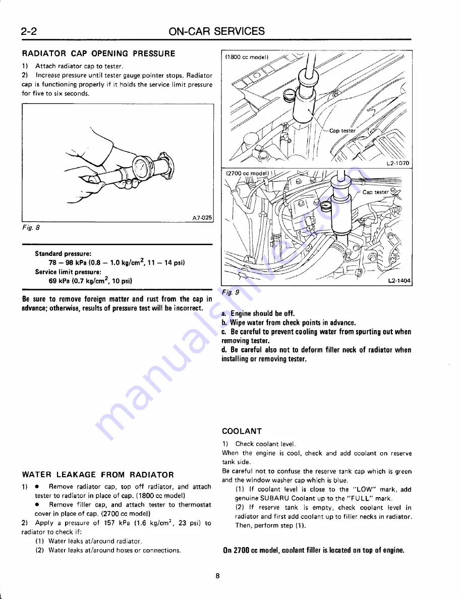 Subaru XT 1988 Service Manual Download Page 148