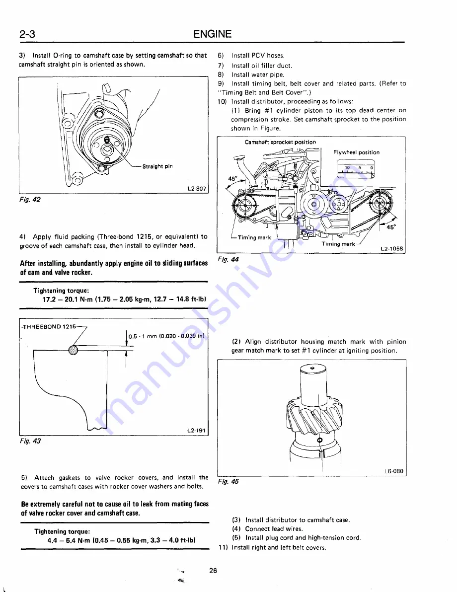 Subaru XT 1988 Service Manual Download Page 182