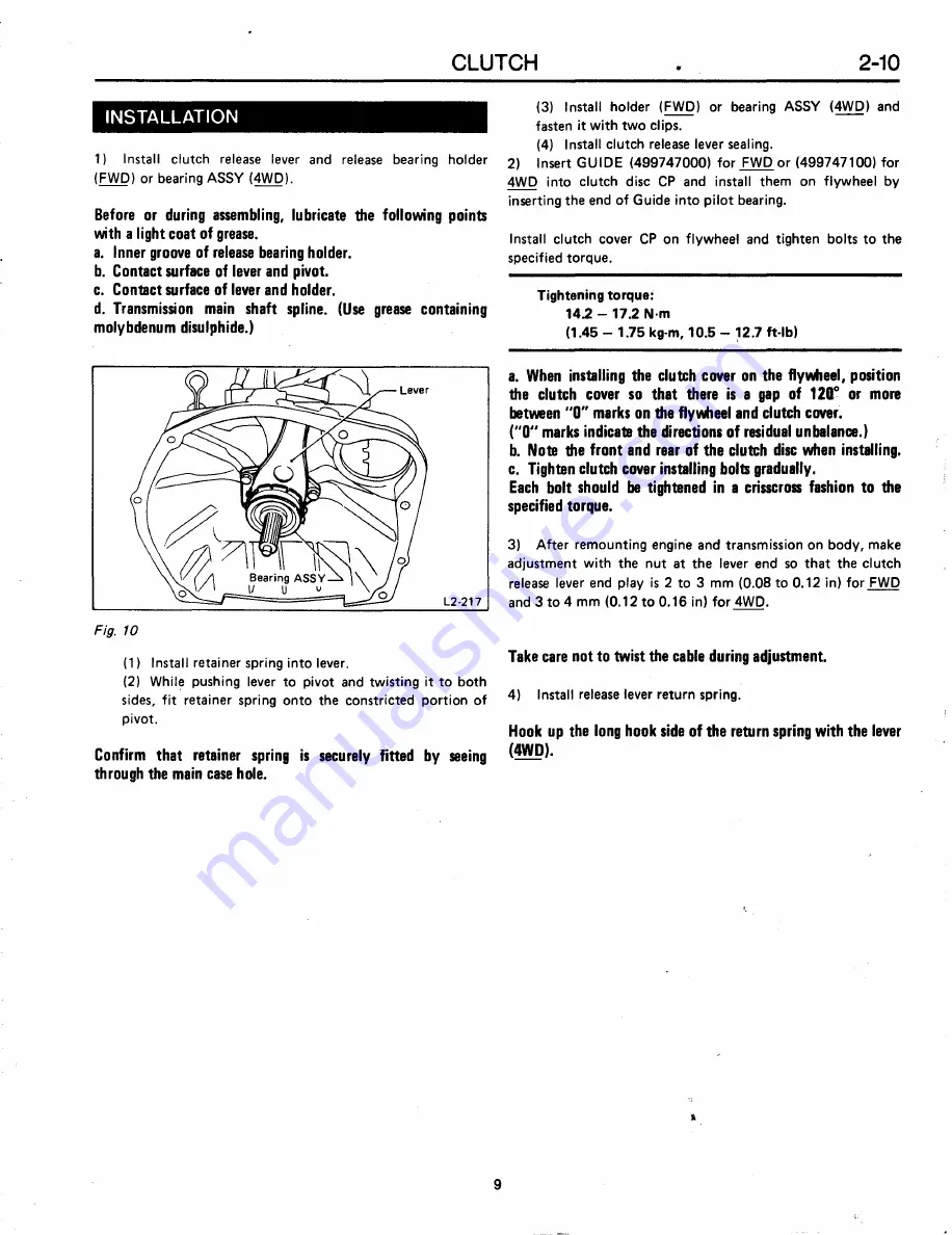 Subaru XT 1988 Service Manual Download Page 405