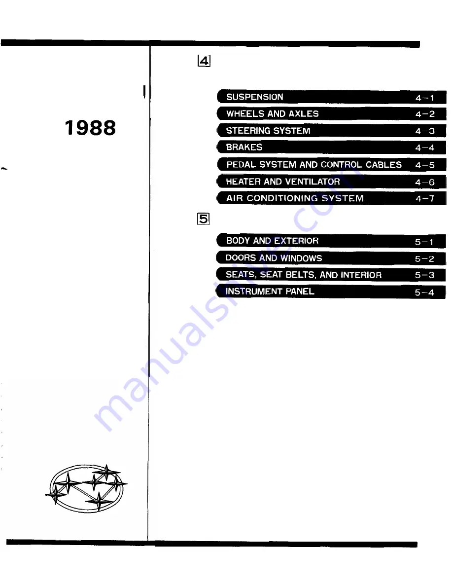 Subaru XT 1988 Service Manual Download Page 750