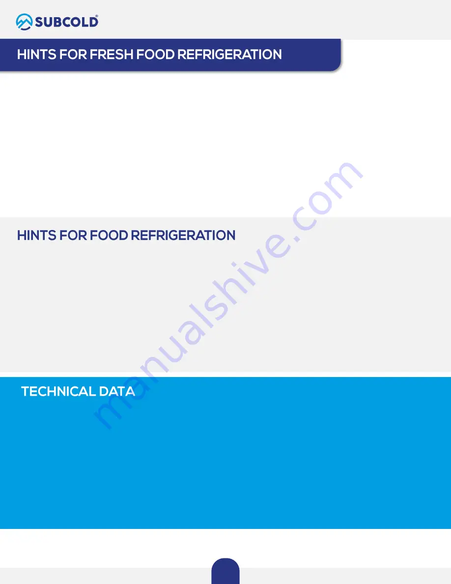 Subcold ECO100 LED Instruction Manual Download Page 13