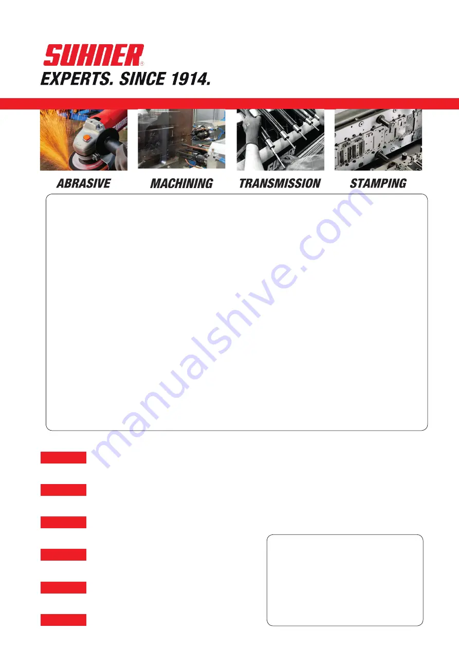 SUHNER ABRASIVE LXC 4-TOP Скачать руководство пользователя страница 20