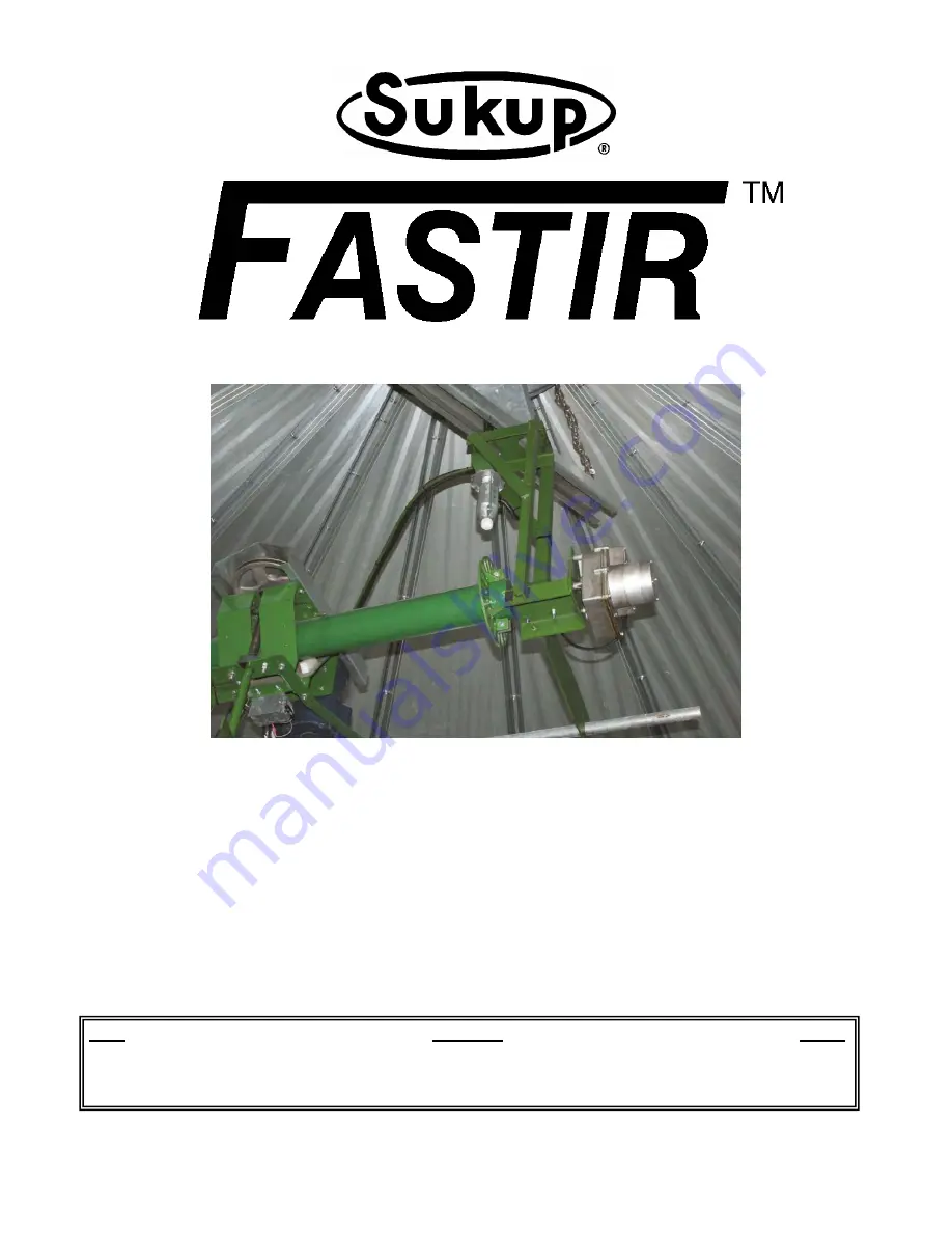 Sukup Fastir Owner’S Instruction And Parts Manual Download Page 1