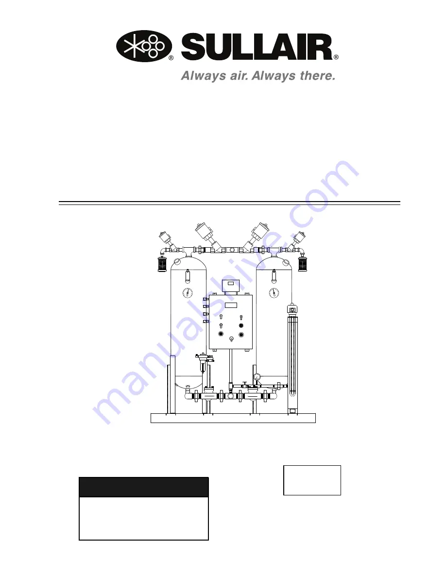 Sullair DEX Series User & Service Manual Download Page 1