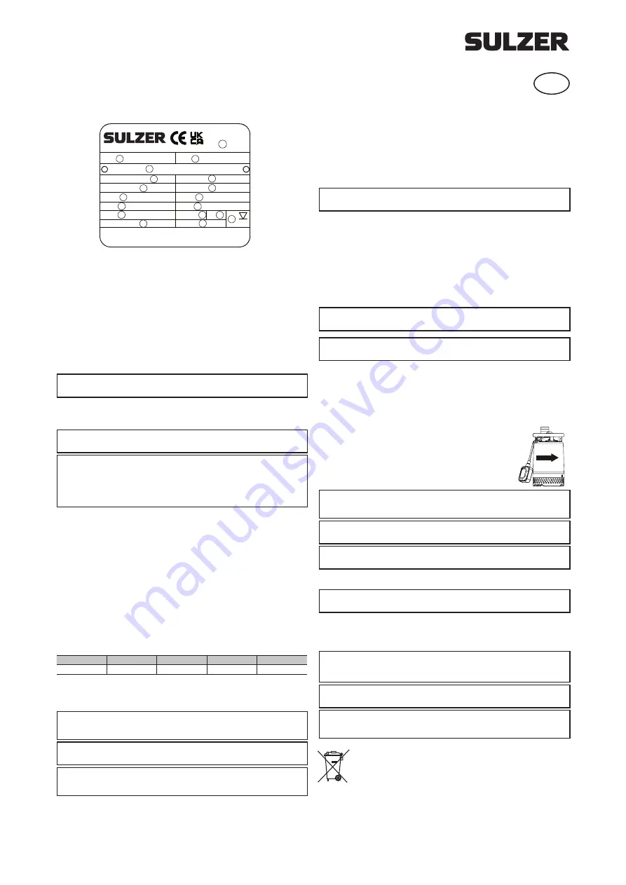 Sulzer J 4 Starting And Operating Instructions Download Page 14