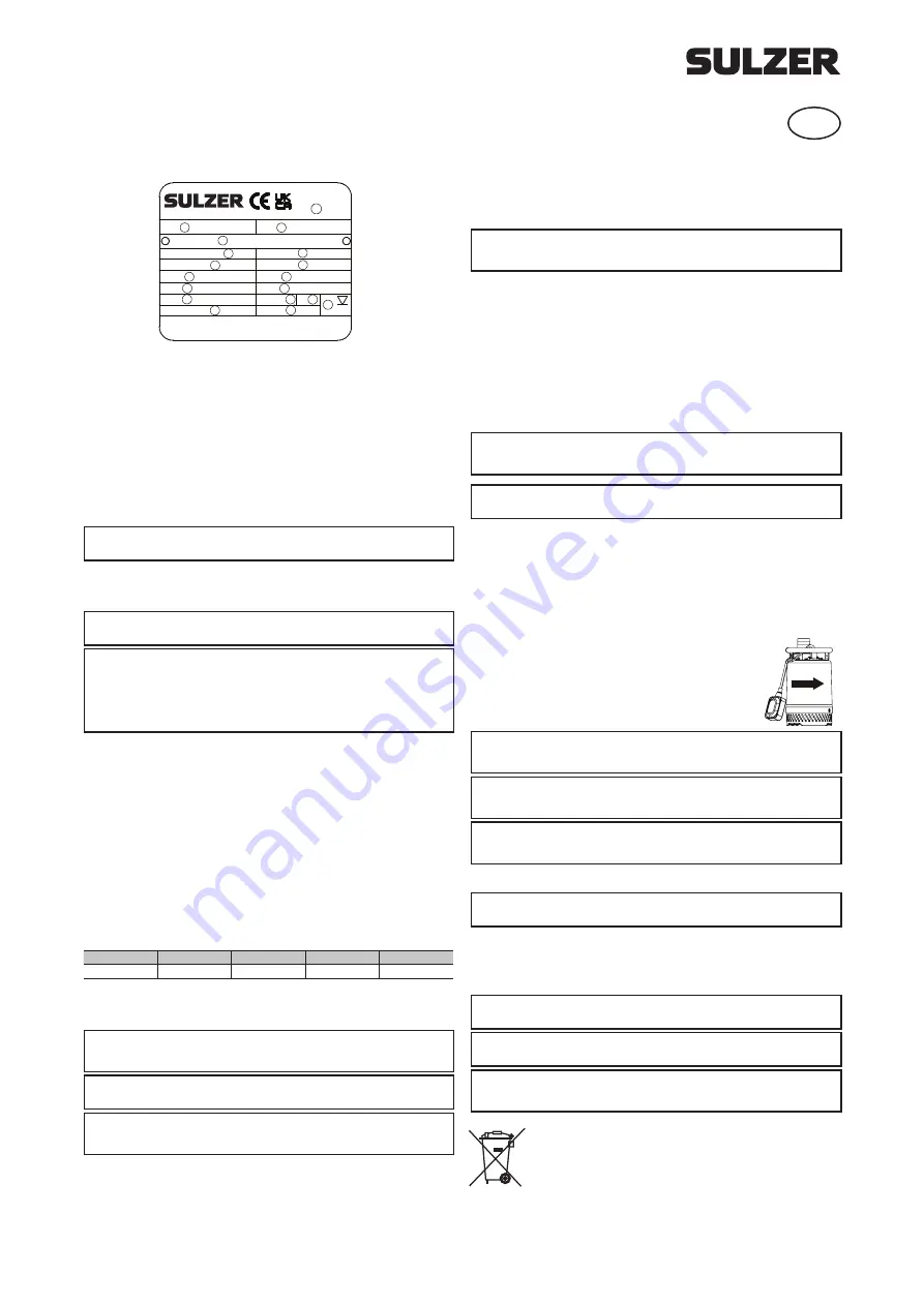 Sulzer J 4 Starting And Operating Instructions Download Page 16