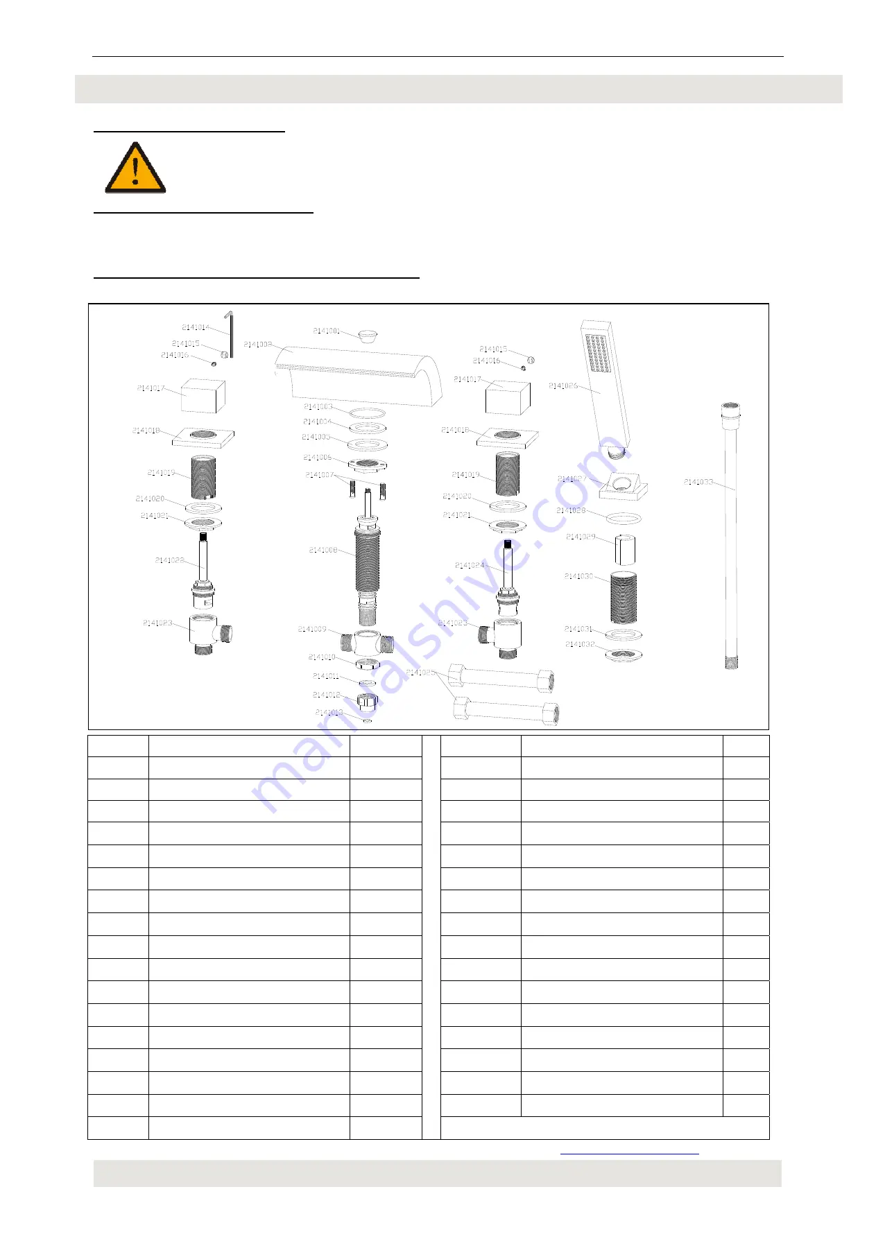 SUMERAIN ROMAN S2141 W Series Installation Manual Download Page 6