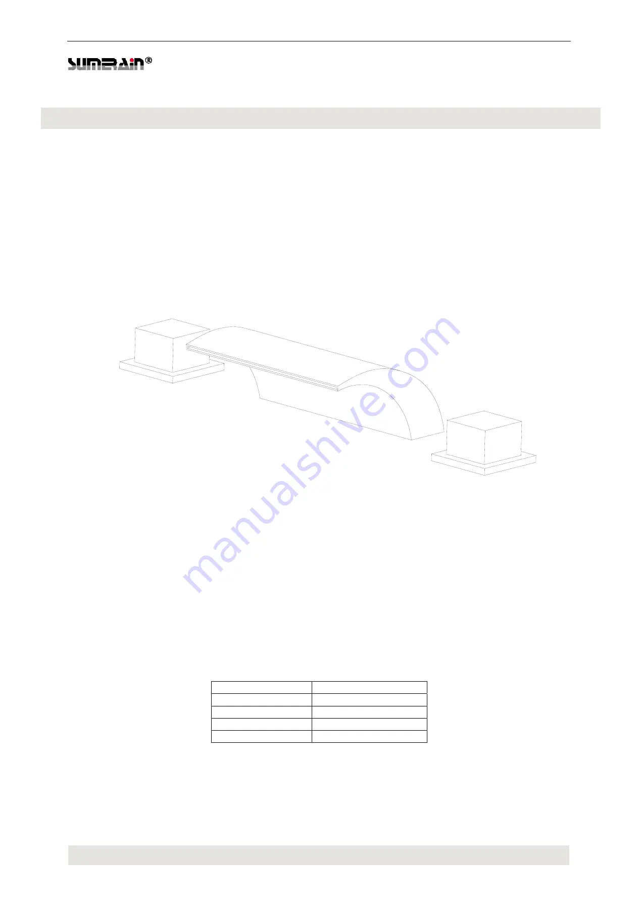 SUMERAIN S2091 W Series Installation Manual Download Page 1