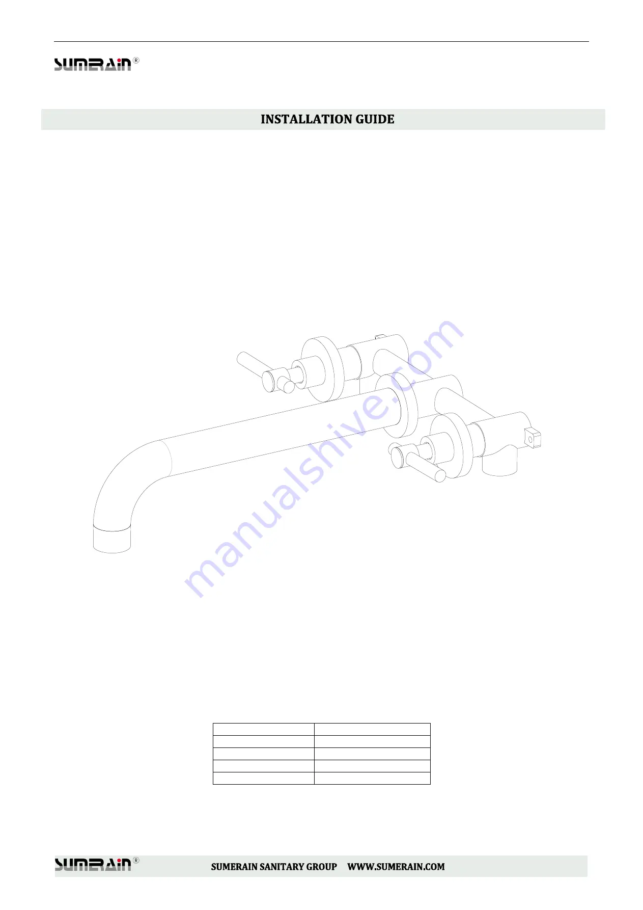 SUMERAIN S2134BGI Installation Manual Download Page 1