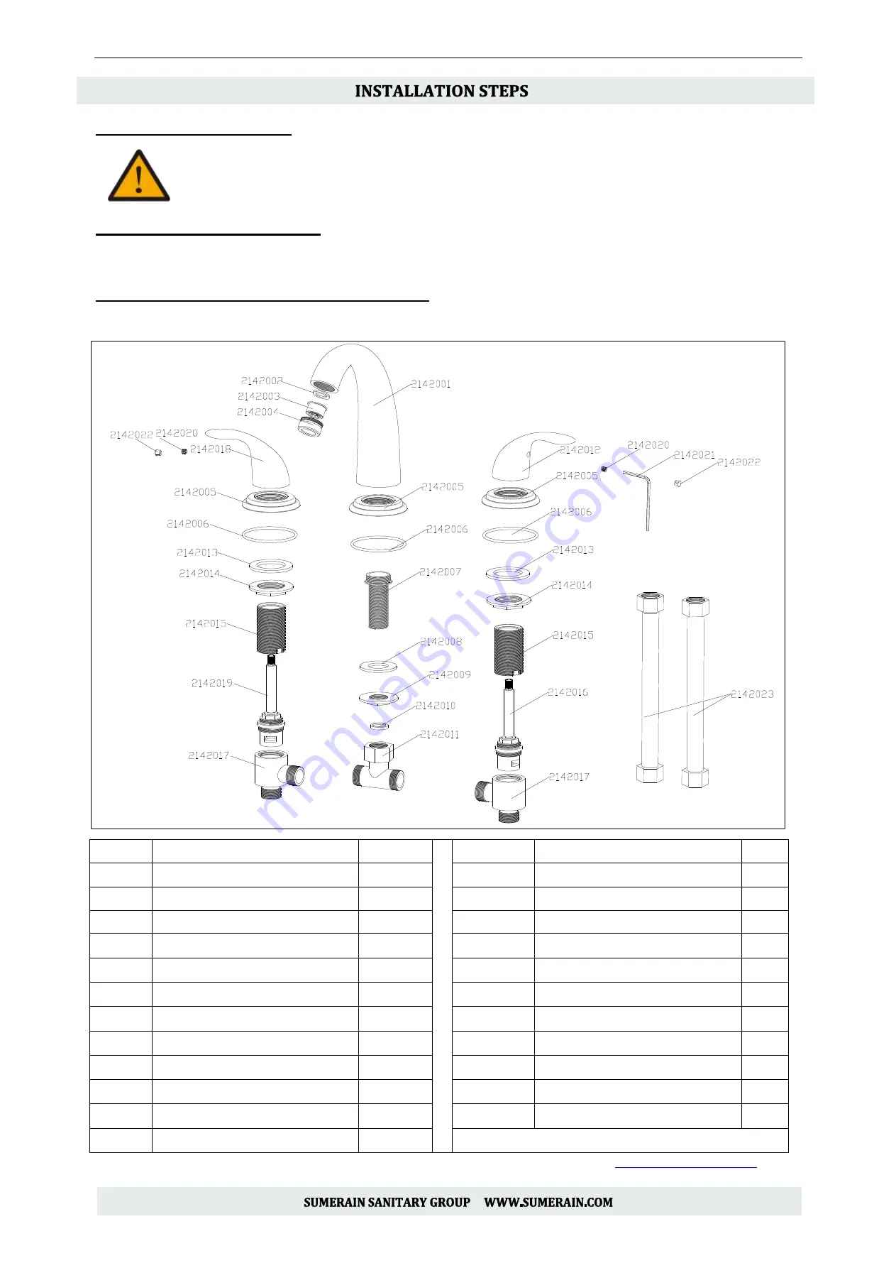 SUMERAIN S2142 S Series Installation Manual Download Page 6