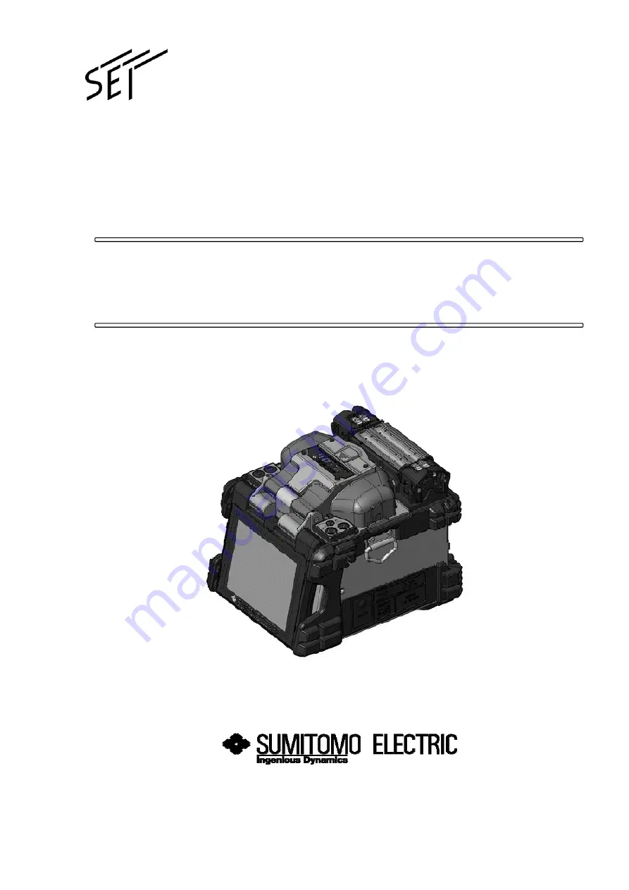 Sumitomo TYPE-71c Manual To Operation Download Page 1