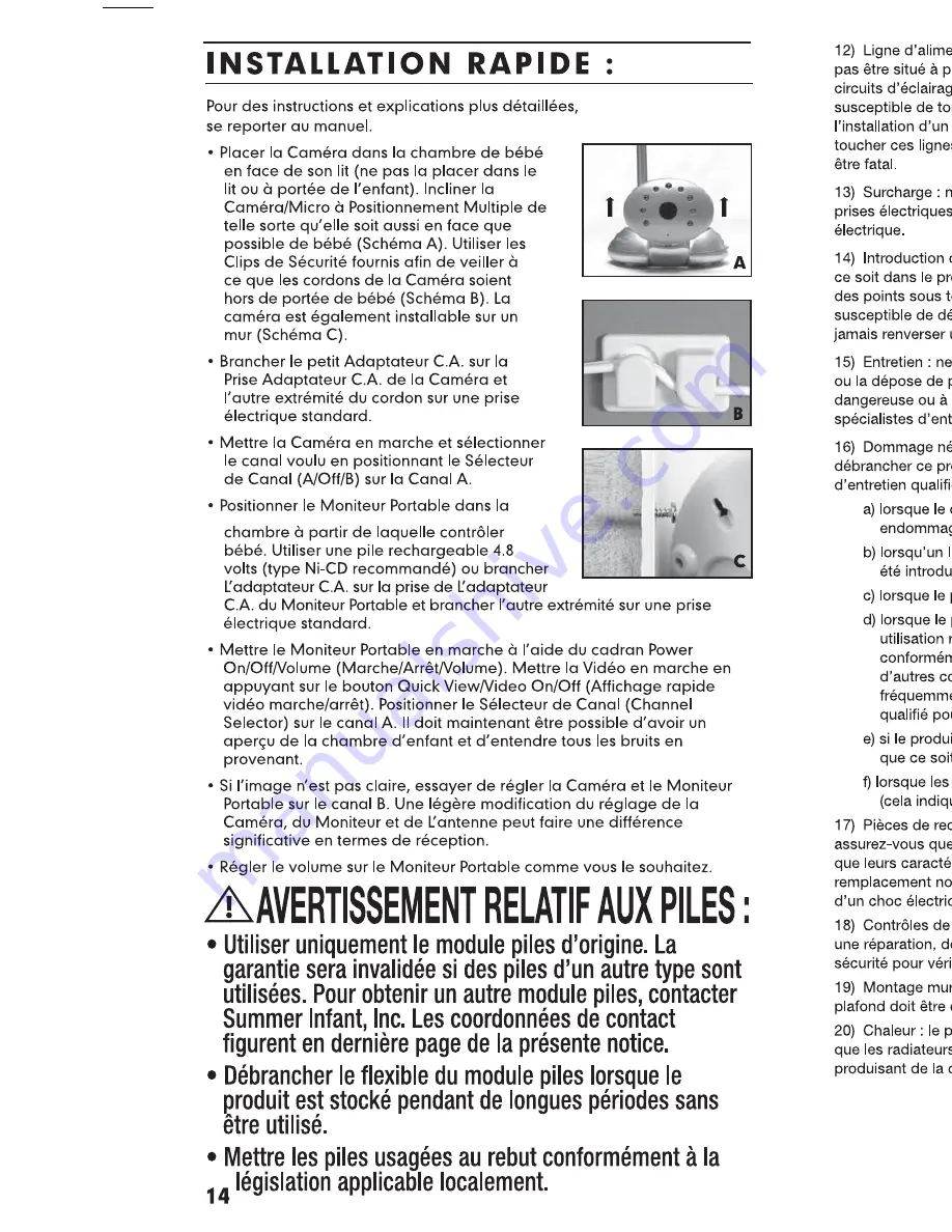 Summer 02094A Instruction Manual Download Page 14