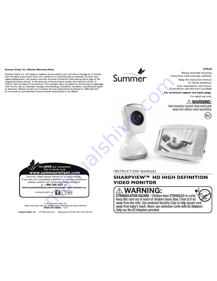 Summer 29360 Sharpview Instruction Manual Download Page 1