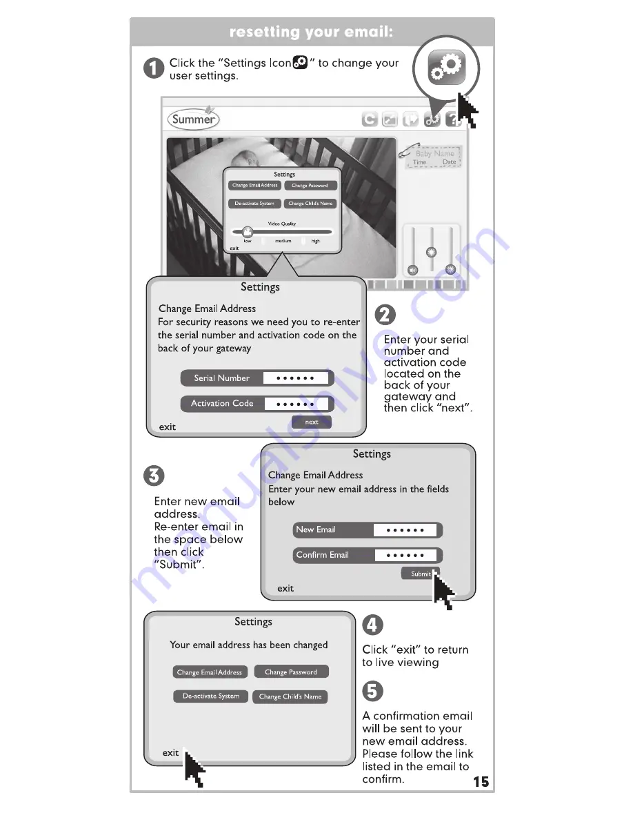 Summer PEEK INTERNET BABY CAMERA SET Instruction Manual Download Page 15