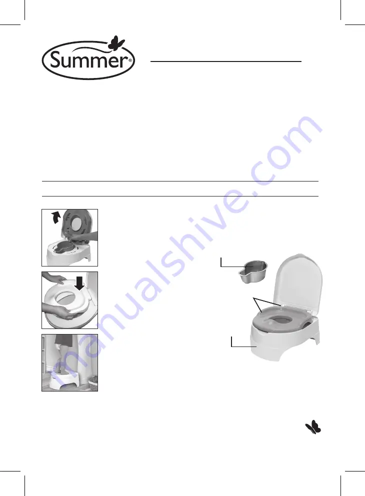 Summer POTTY SEAT AND STEP STOOL Instruction Manual Download Page 2