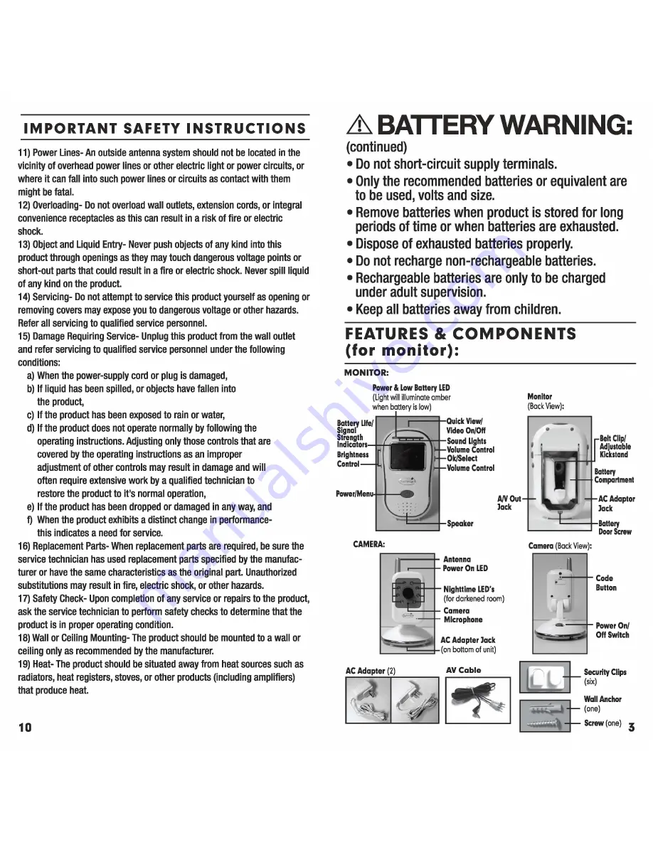 Summer SECURE SIGHTT Instruction Manual Download Page 3