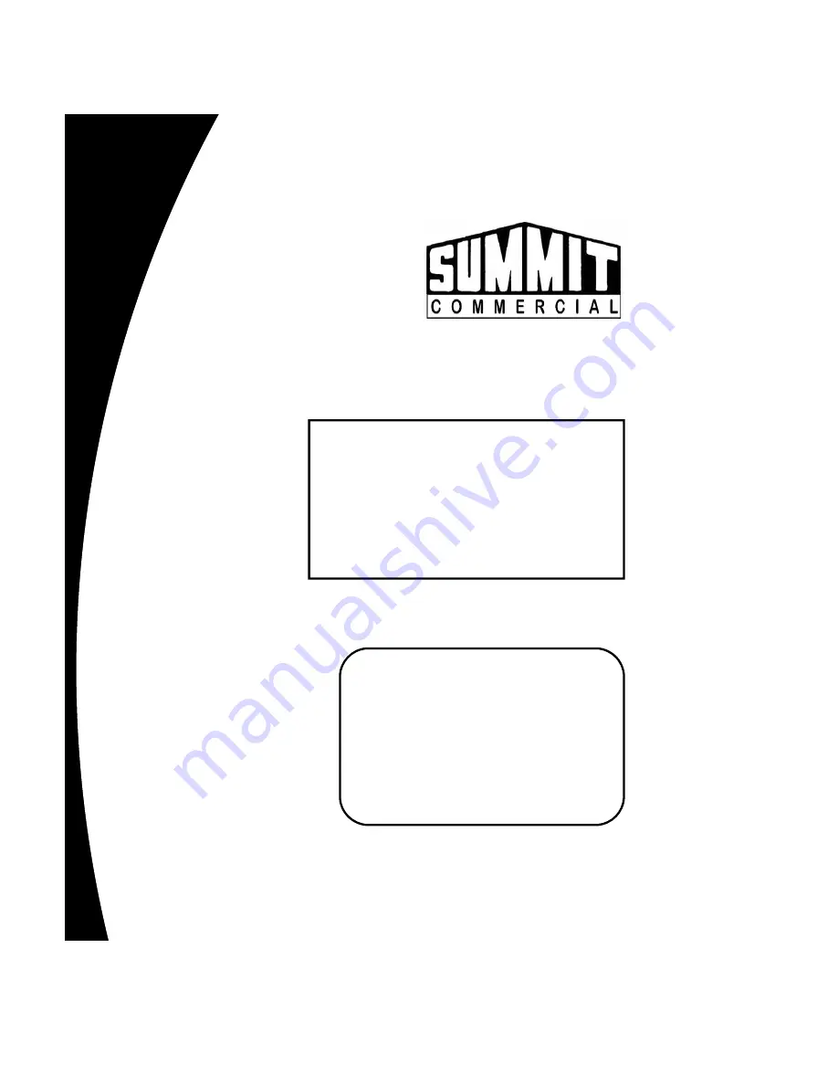 Summit Commercial SCR485L Скачать руководство пользователя страница 1