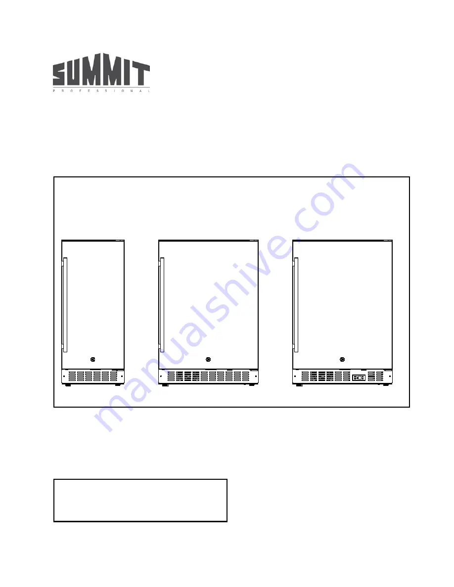 Summit Professional SCFF51OS Скачать руководство пользователя страница 1