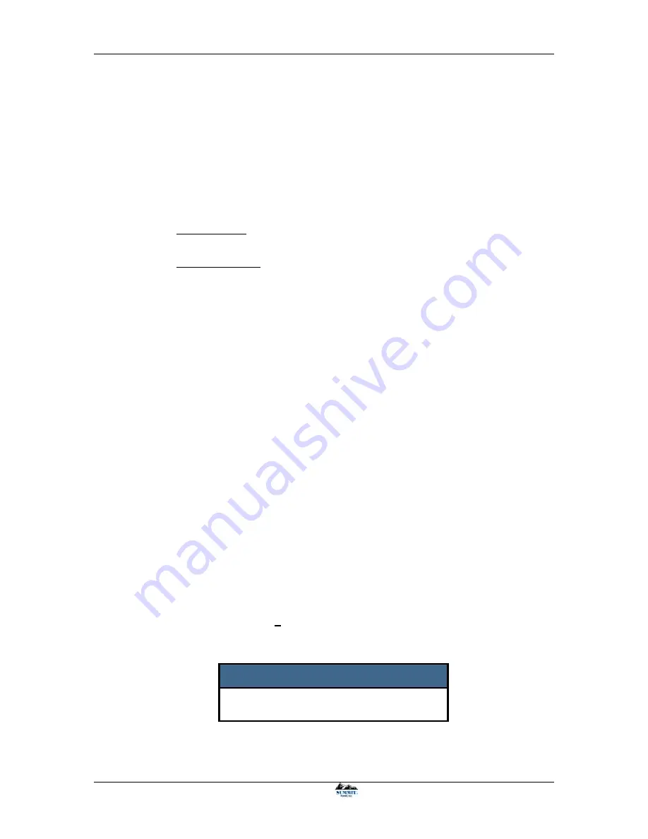 Summit 2175 L Installation, Operation And Maintenance Manual Download Page 24