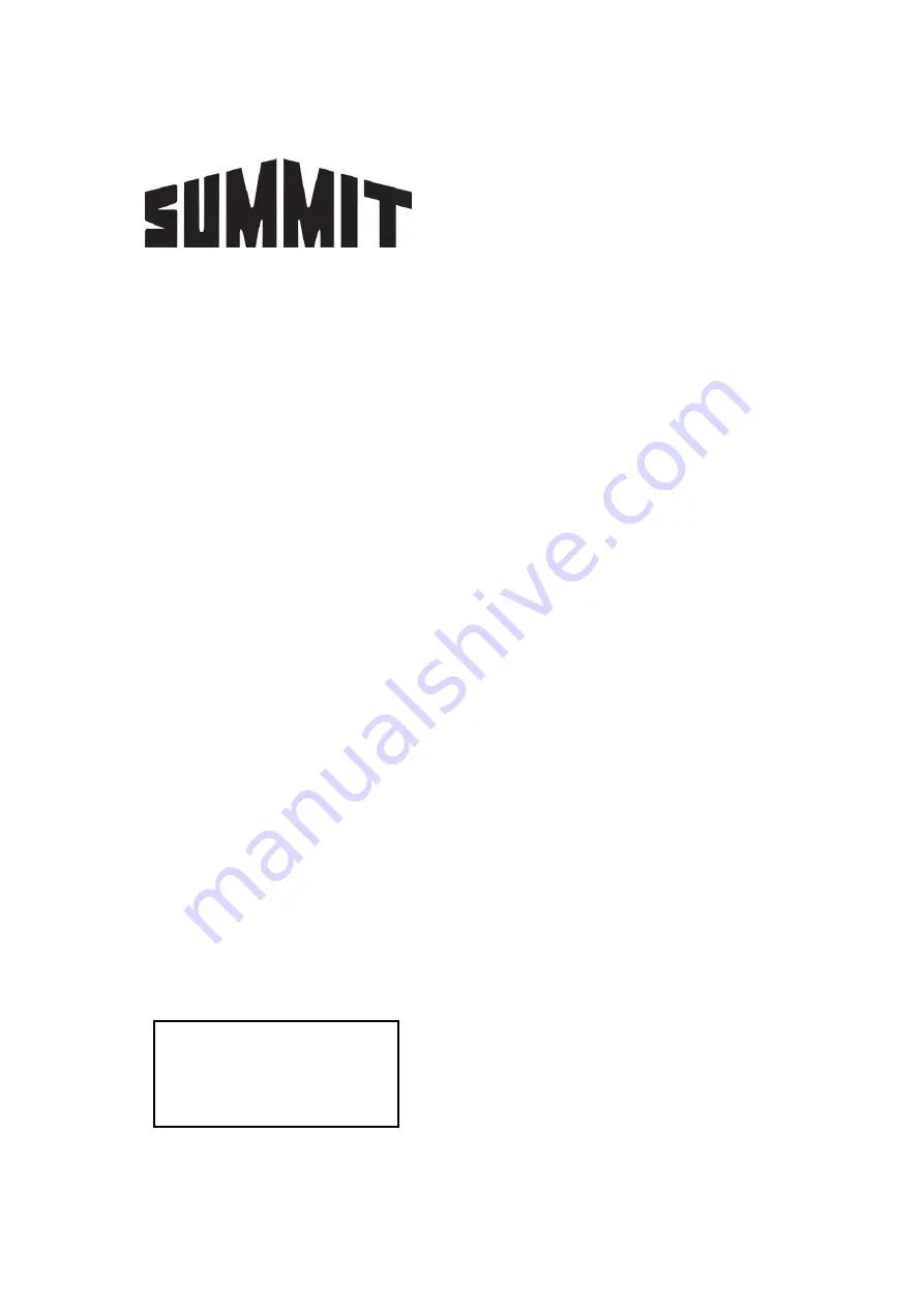 Summit CREK4B Instruction Manual Download Page 1