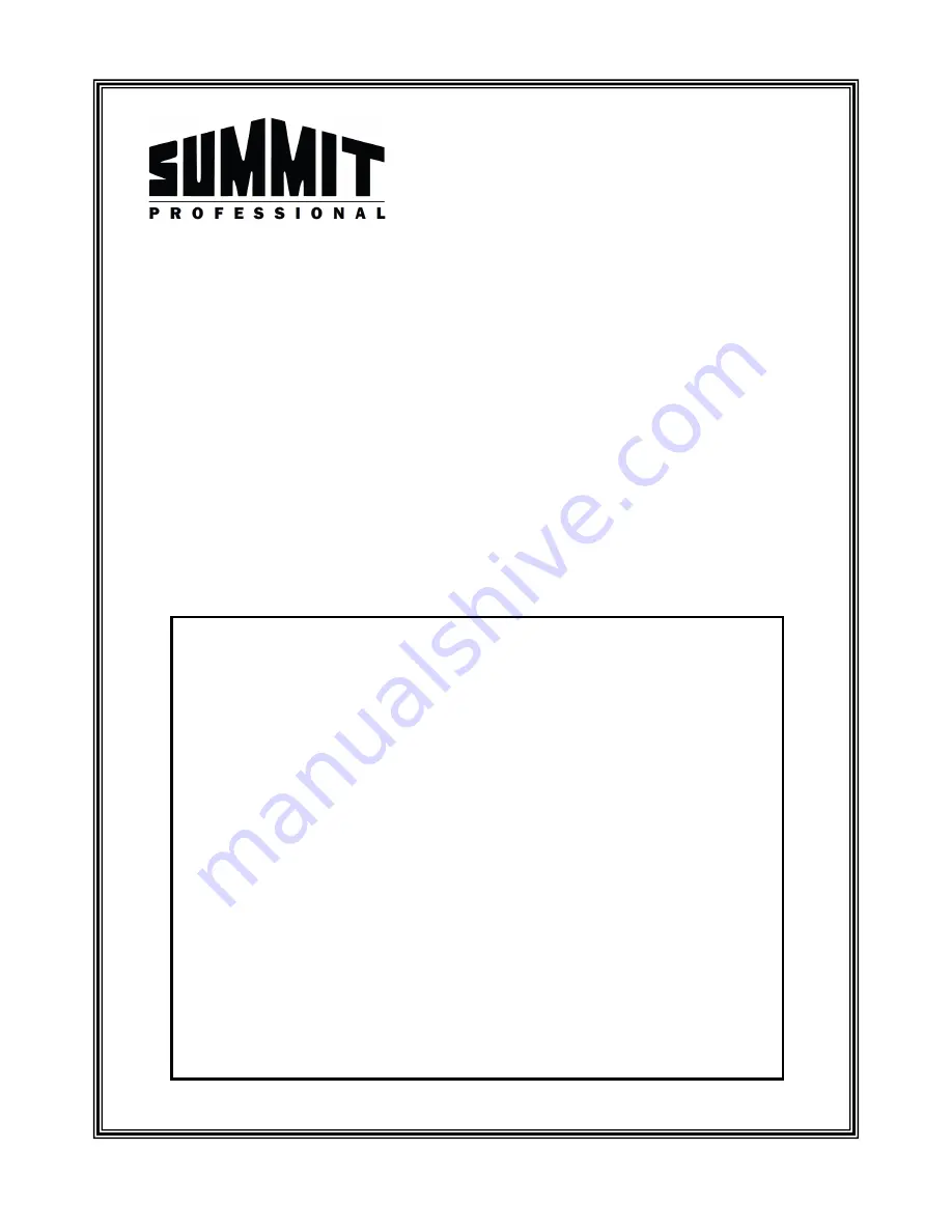 Summit GC2BGL Instruction Manual Download Page 1