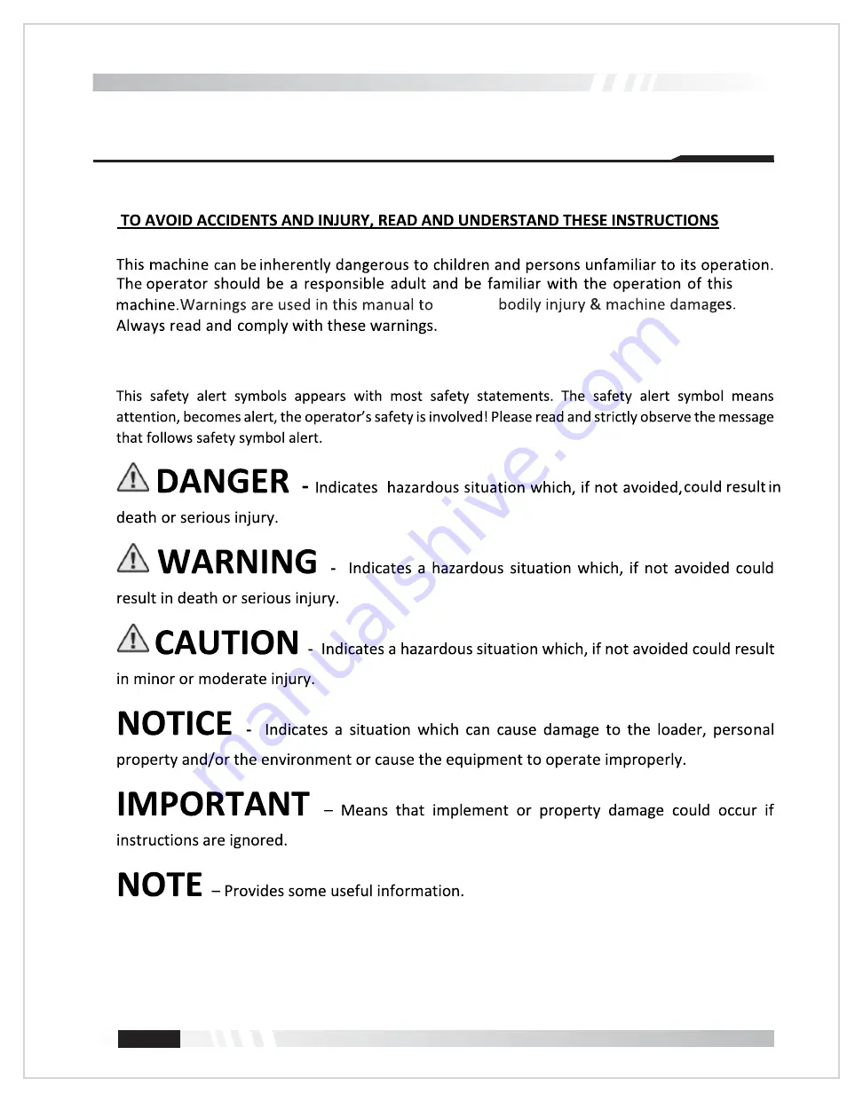 Summit LX85 Operator'S Manual Download Page 7