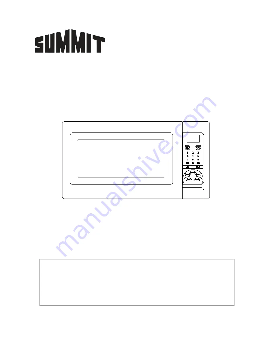 Summit SCM853 Скачать руководство пользователя страница 1