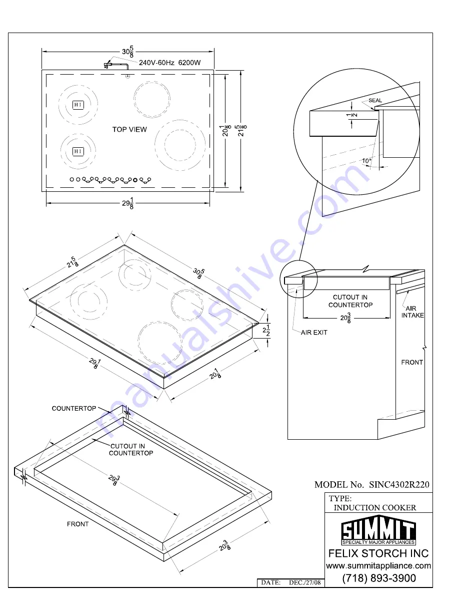 Summit SINC4302R220 Скачать руководство пользователя страница 1