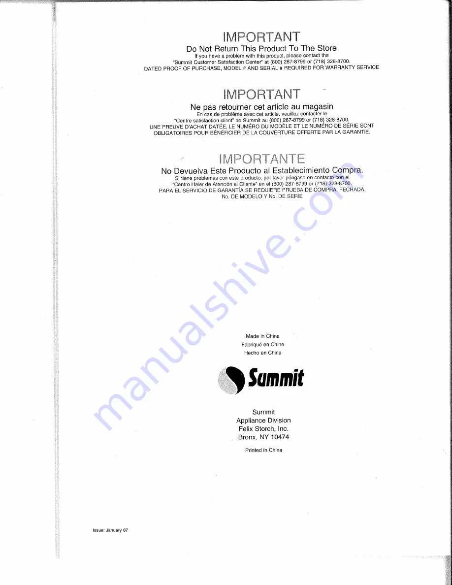 Summit SM1100BL User Manual Download Page 24