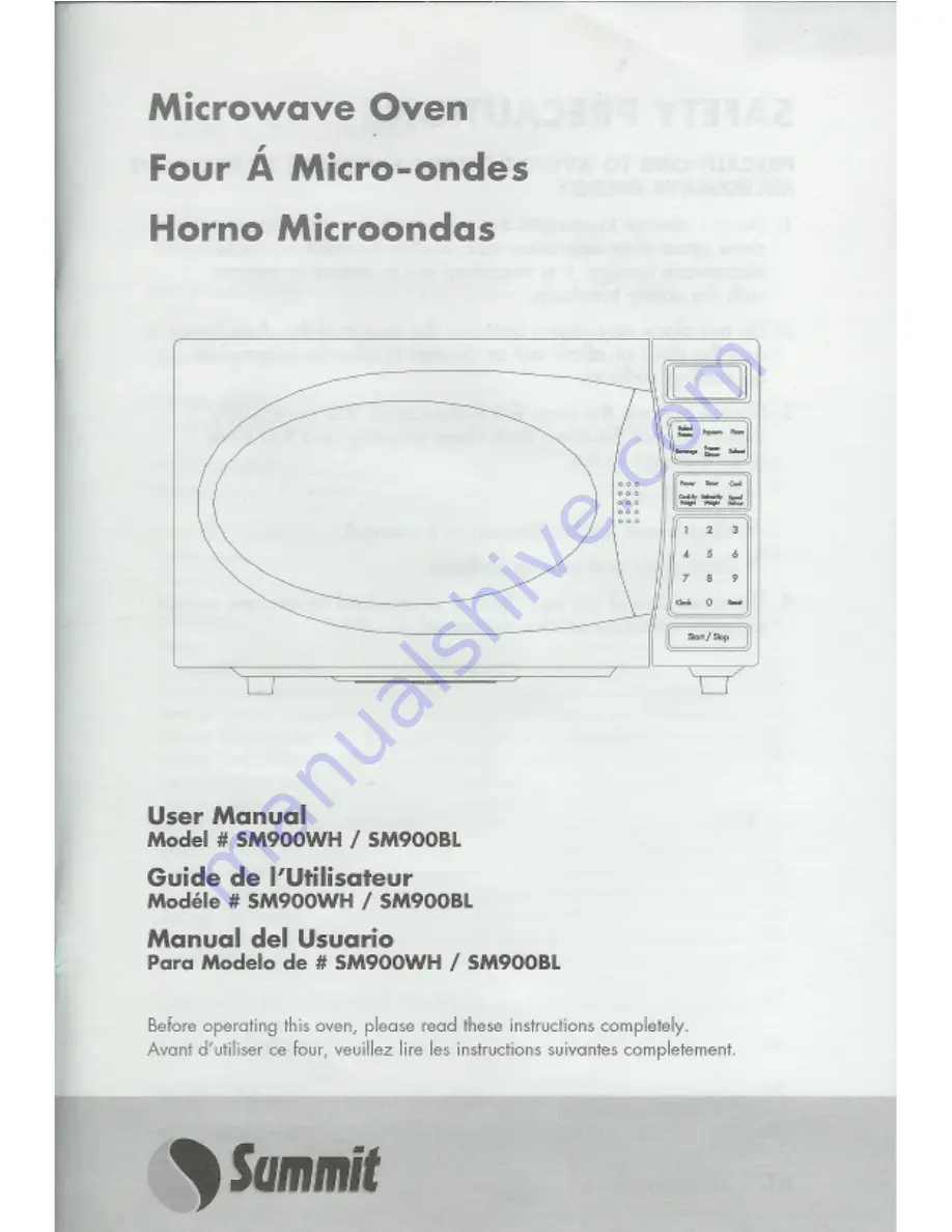 Summit SM900BL User Manual Download Page 1