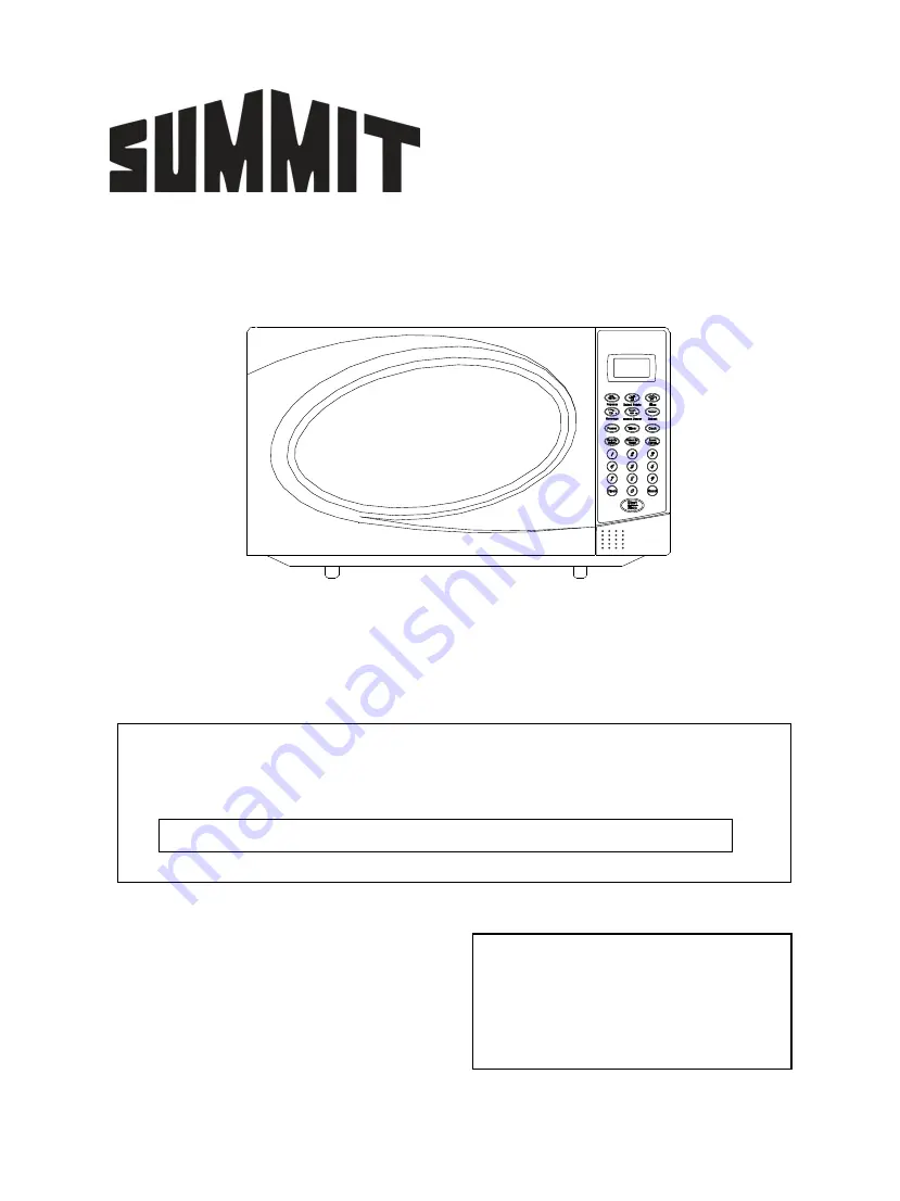 Summit SM901WH Скачать руководство пользователя страница 1