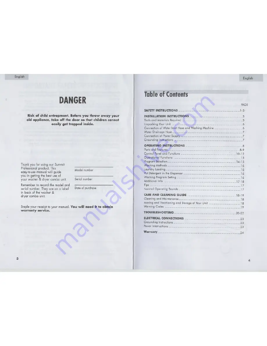 Summit SPWD1470C User Manual Download Page 3